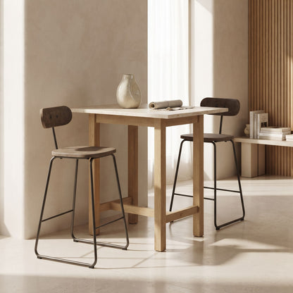 Earth Bar Stool with Backrest
